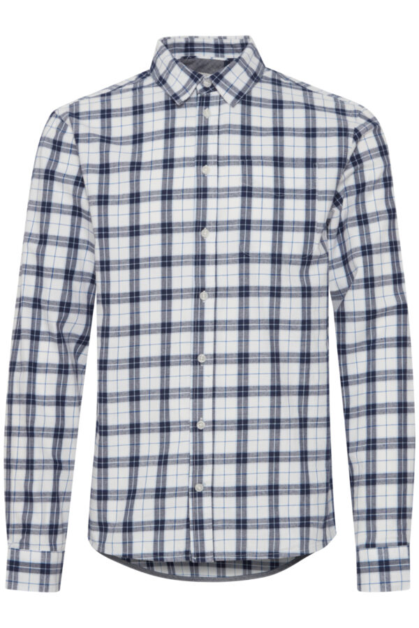 Blend Navy & Cream Check Shirt 20715738