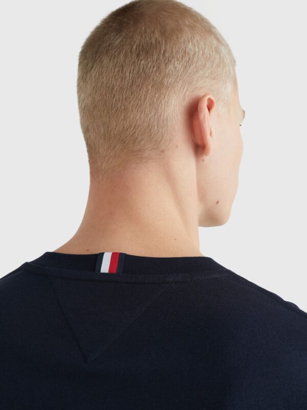 Tommy Hilfiger Navy T-Shirt With Red Tommy Stripe - Image 3
