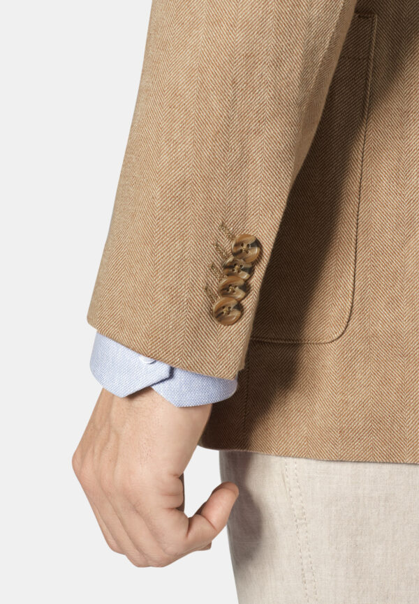 Brook Taverner Thorpe Tan Herringbone Jacket - Image 4