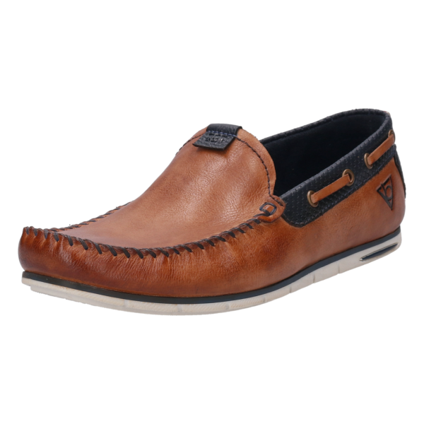 Bugatti Tan & Navy Slip On Shoe