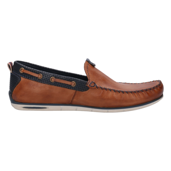 Bugatti Tan & Navy Slip On Shoe - Image 4