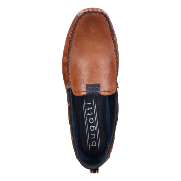 Bugatti Tan & Navy Slip On Shoe - Image 6