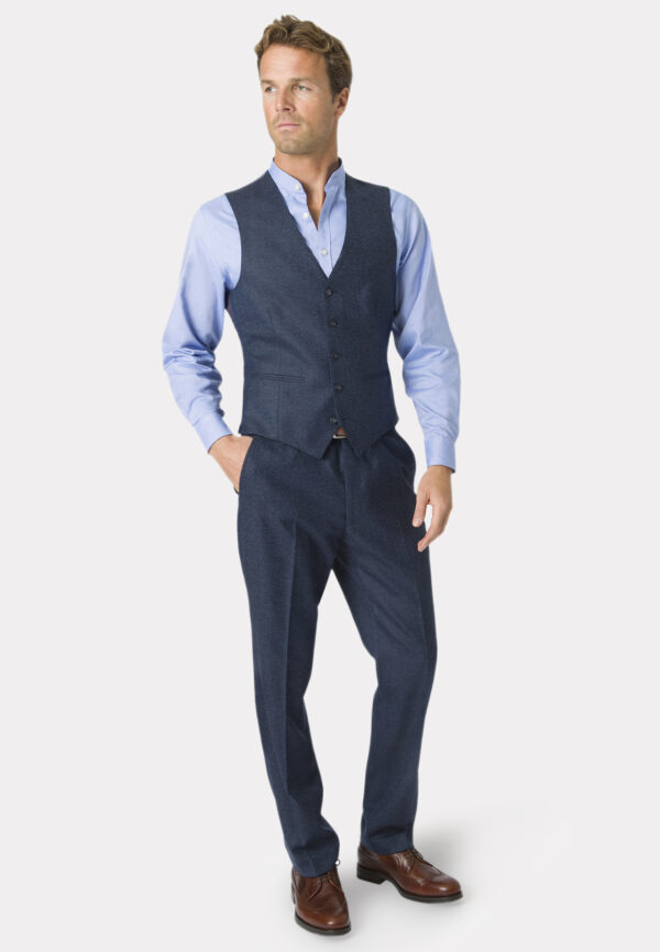 Brook Taverner Clifford Navy Waistcoat 1409C