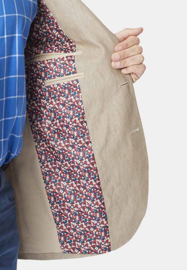 Brook Taverner Leeds Biscuit Linen Jacket - Image 4