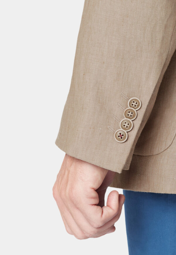 Brook Taverner Leeds Biscuit Linen Jacket - Image 5