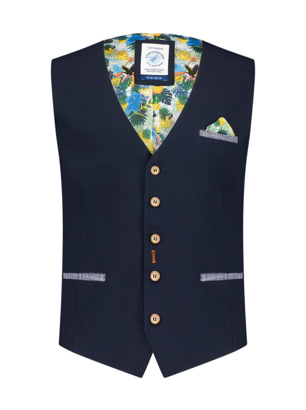 A Fish Named Fred Navy Bubble Waistcoat