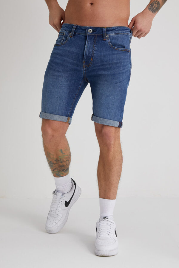 DML Texas Mid Blue Denim Shorts - Image 2