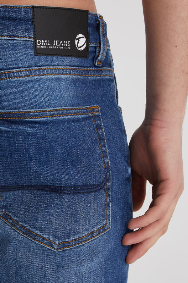 DML Texas Mid Blue Denim Shorts - Image 5