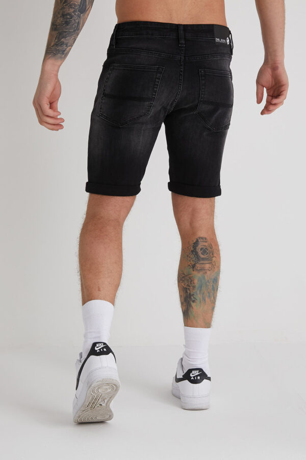 DML Texas Washed Black Denim Shorts - Image 3