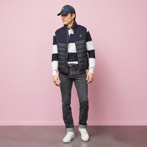 Eden Park Navy Two Tone Gilet - Image 2