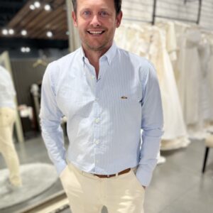 Dario Beltran Zalama - Blue & White Stripe Shirt