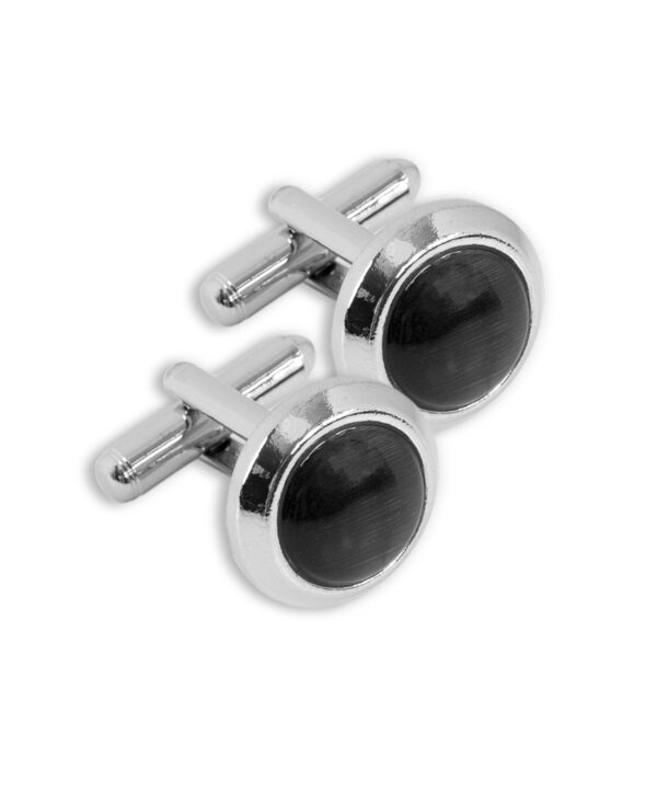 L.A Smith Black/Chrome Cufflink