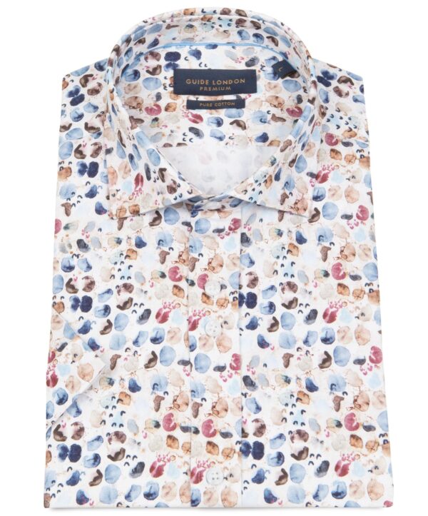 Guide London Pebble Effect Short Sleeve Shirt 2735