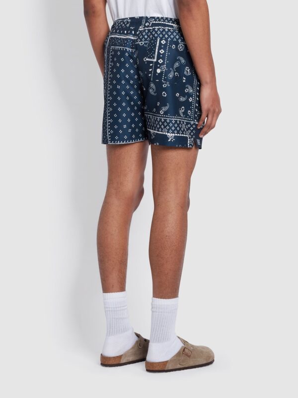 Farah Colbert Navy Bandana Print Swim Shorts - Image 4