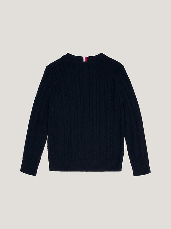 Tommy Hilfiger Child Navy Cable Knit Jumper - Image 2