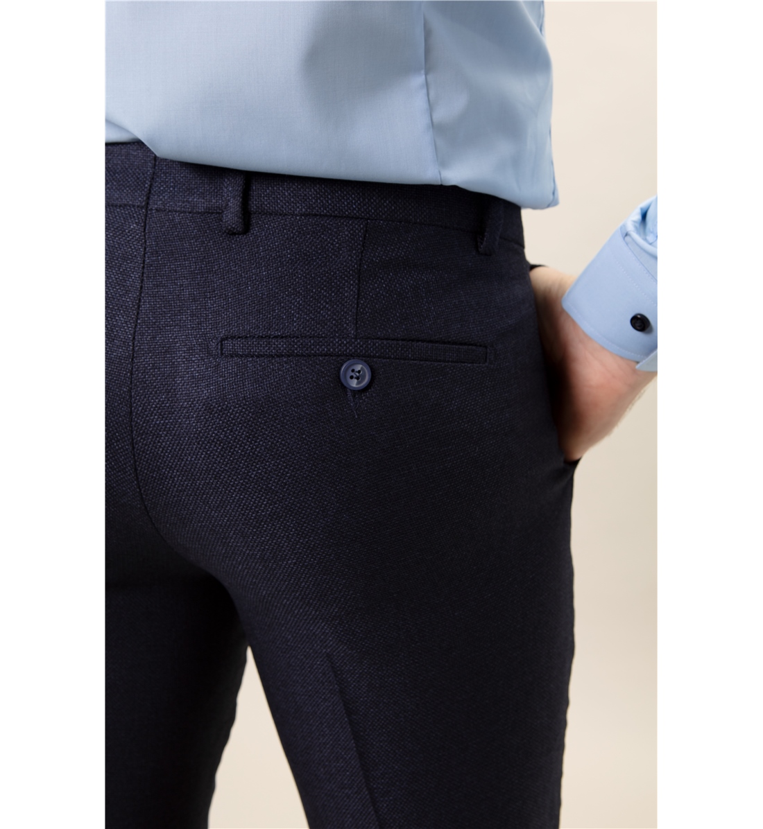 Fratelli Navy 2 Piece Suit With Blue Detail - Image 6