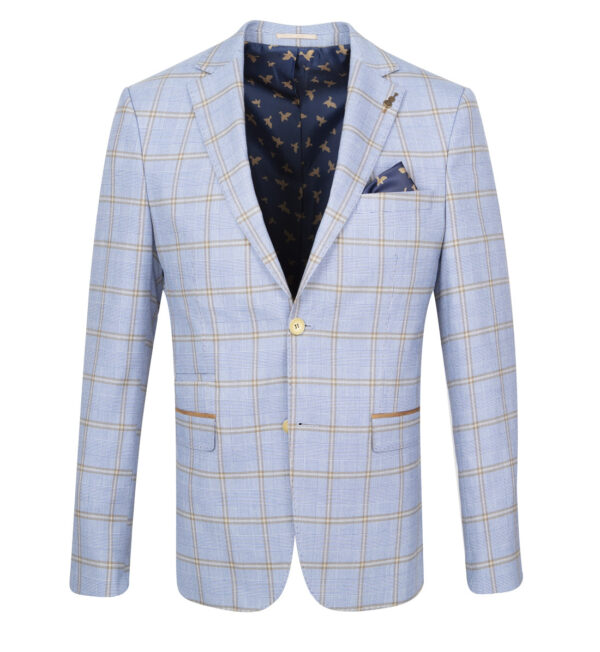 Fratelli 1050 Sky/Tan Check Jacket
