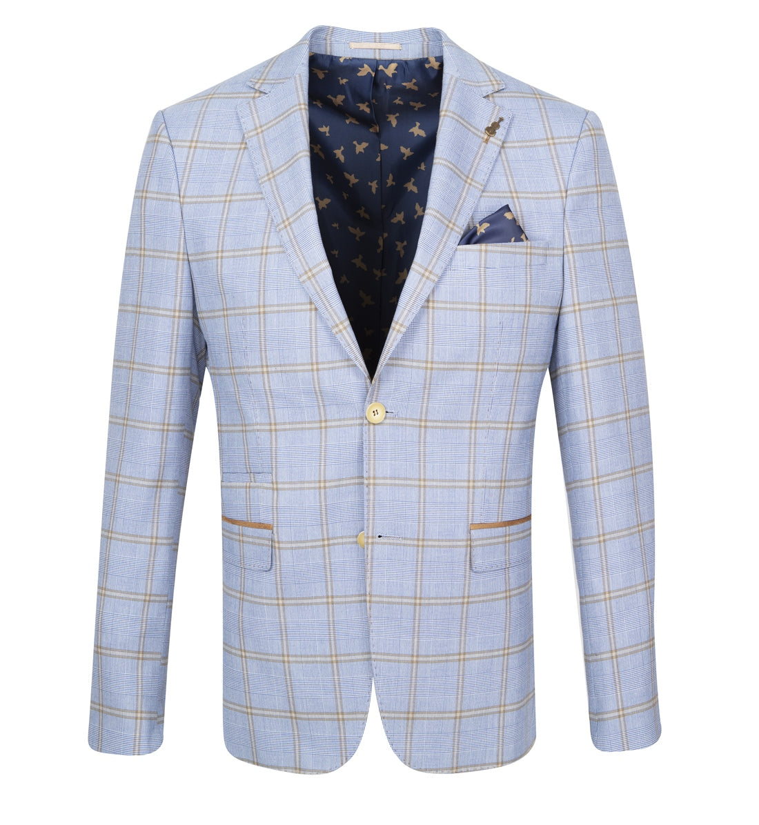 Fratelli 1050 Sky/Tan Check Jacket