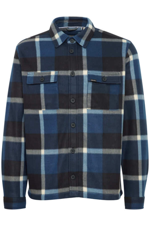 Blend Blue Fleece Check Overshirt 20716348 - Image 4
