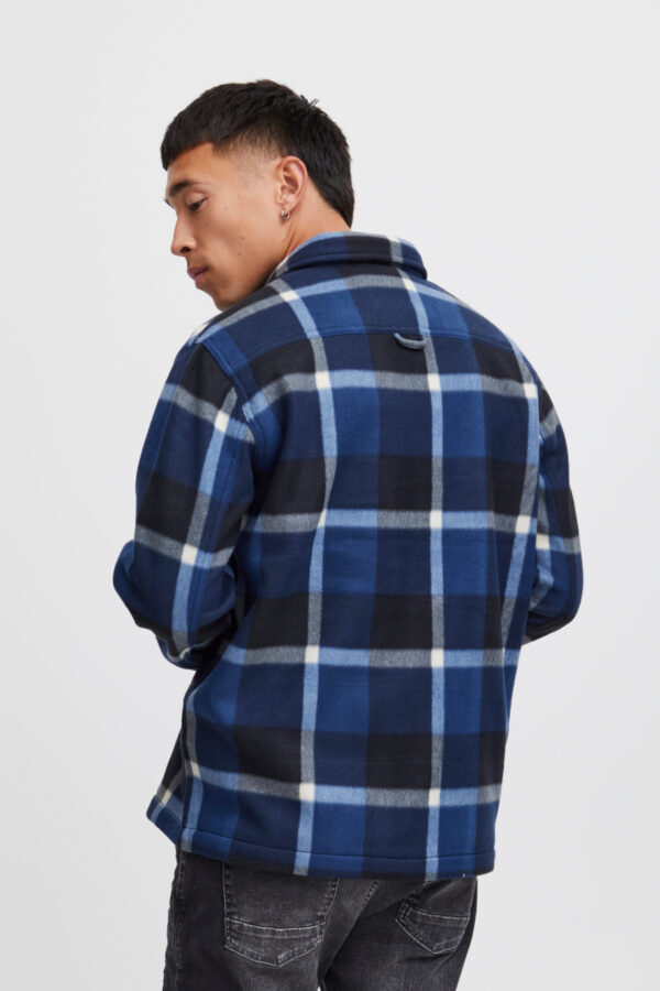 Blend Blue Fleece Check Overshirt 20716348 - Image 3