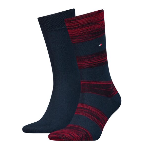 Tommy Hilfiger 2 Pack Burgundy & Navy Rugby Socks