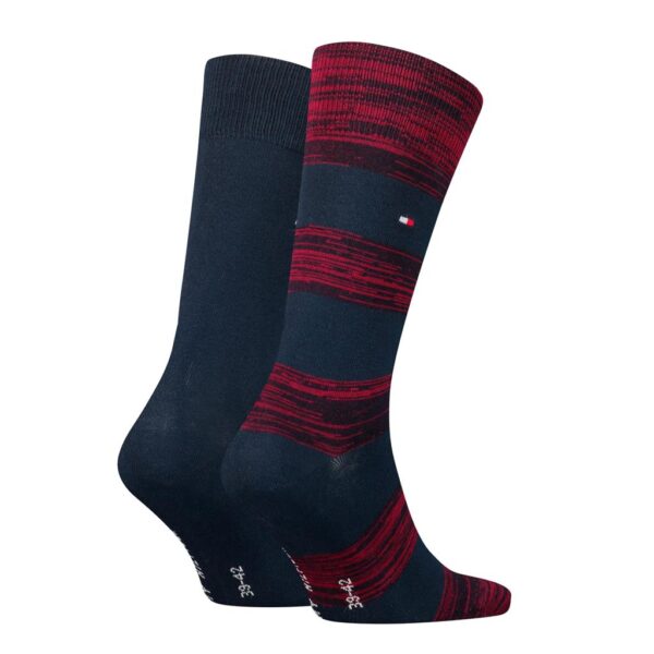 Tommy Hilfiger 2 Pack Burgundy & Navy Rugby Socks - Image 2