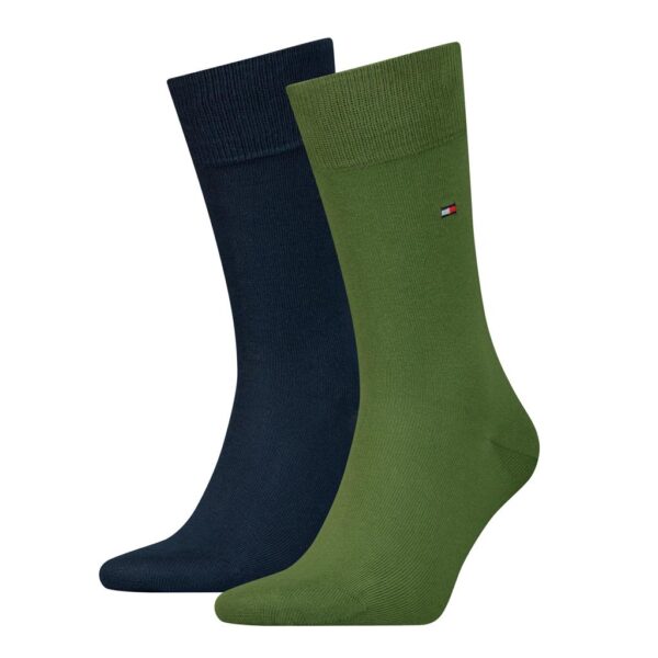 Tommy Hilfiger 2 Pack Green & Navy Classic Socks