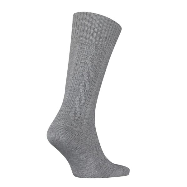 Tommy Hilfiger 1 Pack Grey Cable Socks - Image 2