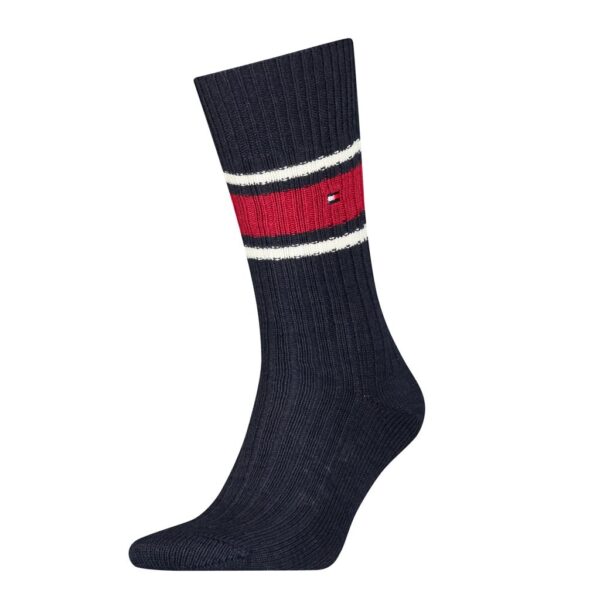 Tommy Hilfiger 1 Pack Navy Block Stripe Sport Socks