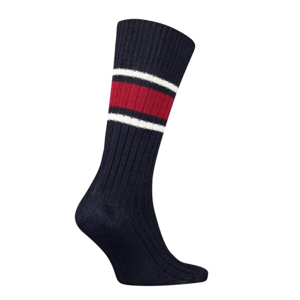 Tommy Hilfiger 1 Pack Navy Block Stripe Sport Socks - Image 2
