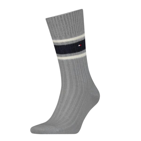 Tommy Hilfiger 1 Pack Grey Block Stripe Sport Socks