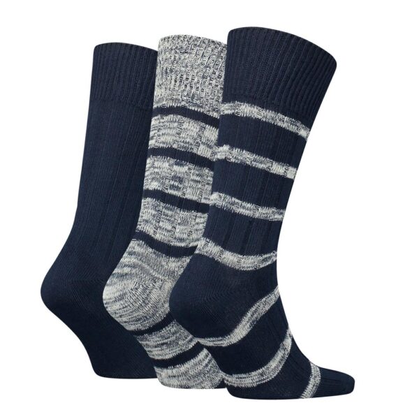Tommy Hilfiger 3 Pack Navy & Grey Mixed Socks - Image 2