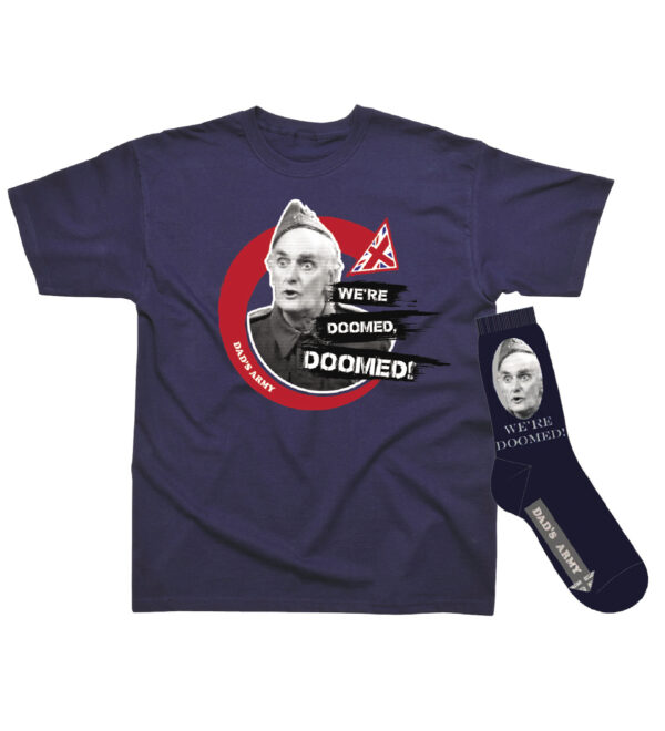 Dads Army We're Doomed T-Shirt & Socks Set