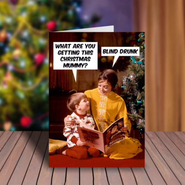 Blind Drunk Mum Card