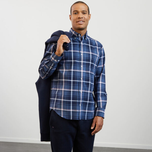 Eden Park Navy, Pink & White Check Shirt - Image 2