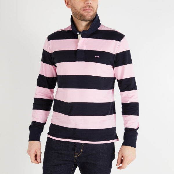 Eden Park Navy & Pink Rugby Polo Shirt