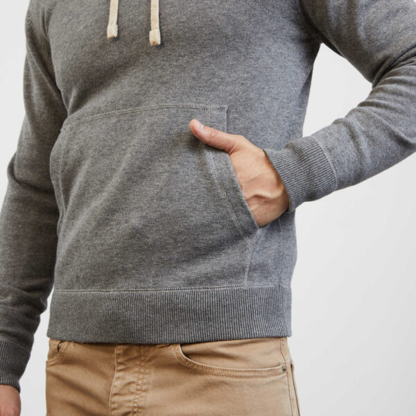 Eden Park Grey Knit Hoodie - Image 4