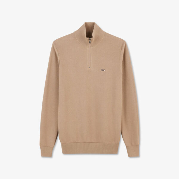 Eden Park Honeycomb Texture Coffee 1/4 Zip - Image 5