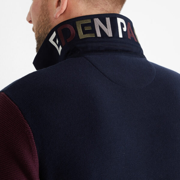 Eden Park Navy & Burgundy Knit Polo - Image 3
