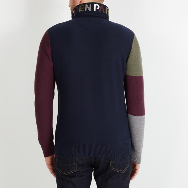 Eden Park Navy & Burgundy Knit Polo - Image 4