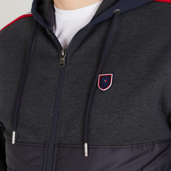 Eden Park Navy & Charcoal Zipped Jacket - Image 2