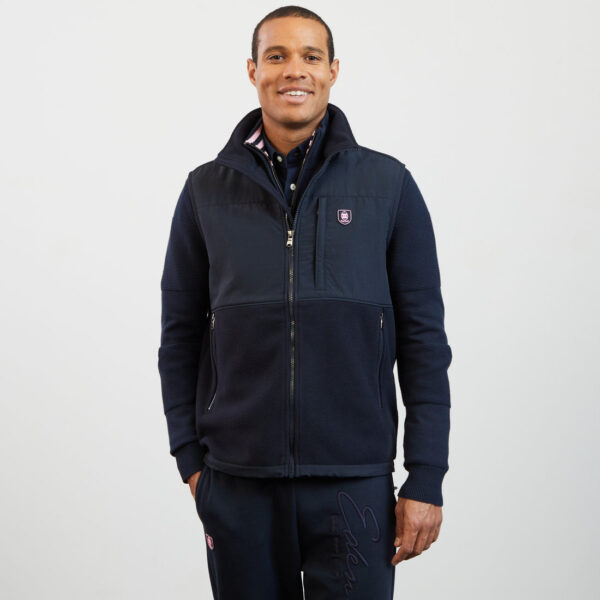 Eden Park Navy Fleece Gilet - Image 2