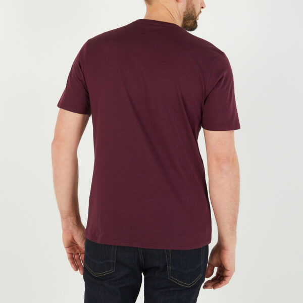 Eden Park Burgundy Pima Cotton T-Shirt - Image 3