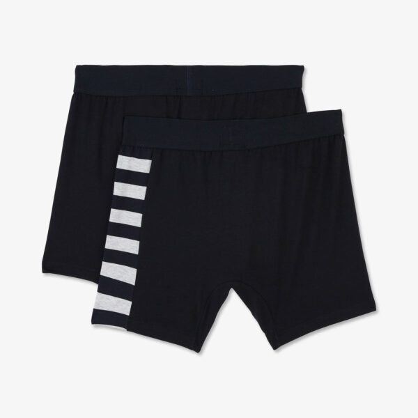 Eden Park 2 Pack Grey Stripe & Navy Underwear - Image 2