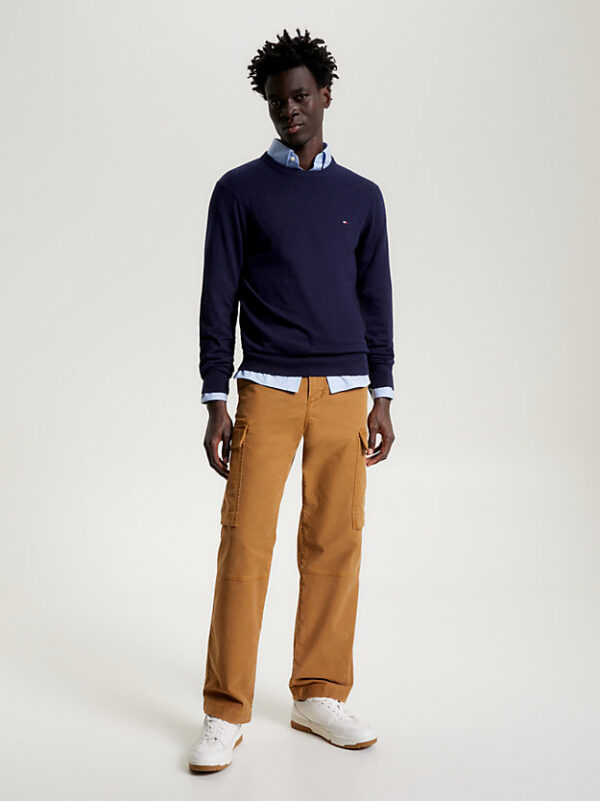 Tommy Hilfiger Cashmere & Cotton Navy Jumper - Image 2