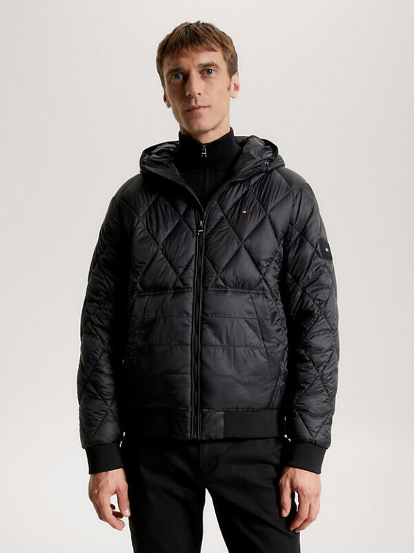 Tommy Hilfiger Black Recycled Quilted Coat
