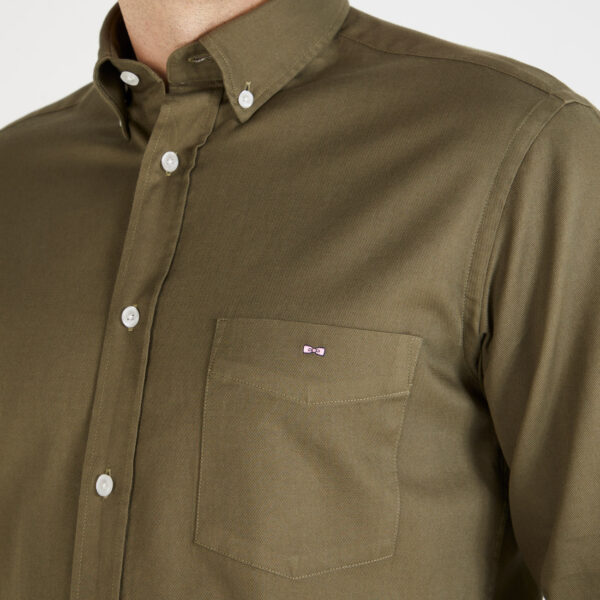 Eden Park Khaki Pique Shirt - Image 2