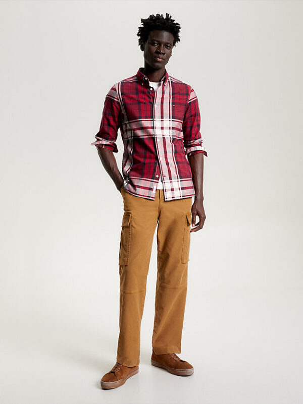 Tommy Hilfiger Burgundy Tartan Check Shirt - Image 2