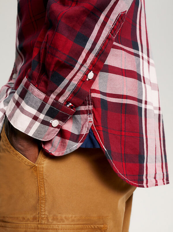 Tommy Hilfiger Burgundy Tartan Check Shirt - Image 3