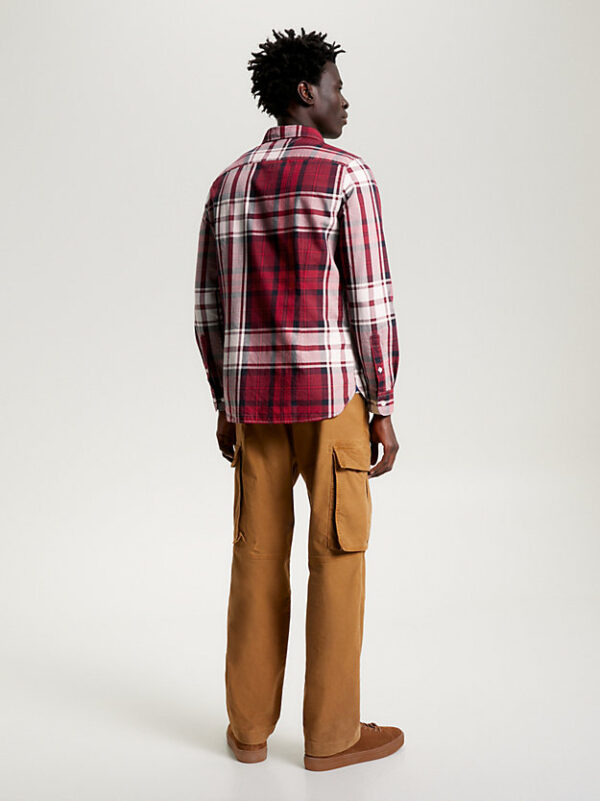 Tommy Hilfiger Burgundy Tartan Check Shirt - Image 4